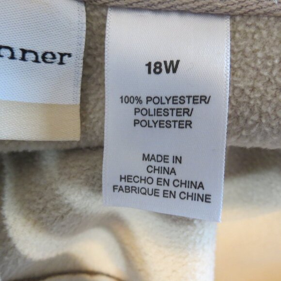 NWT Alfred Dunner "Castle Bay" Mocha Faux Suede Coat Toggle Button Size 18W - Picture 11 of 12